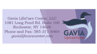 Logo for Gavia life care center in Rochester, New York